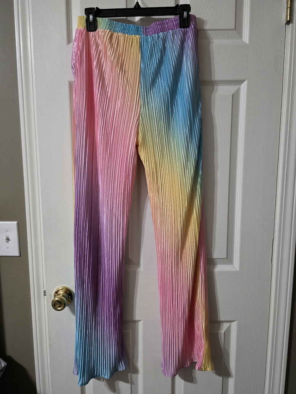 Dressed in LALA | Rainbow Daydream Matching Plissé Set, Baggy Fit, EUC! - Picture 14 of 16